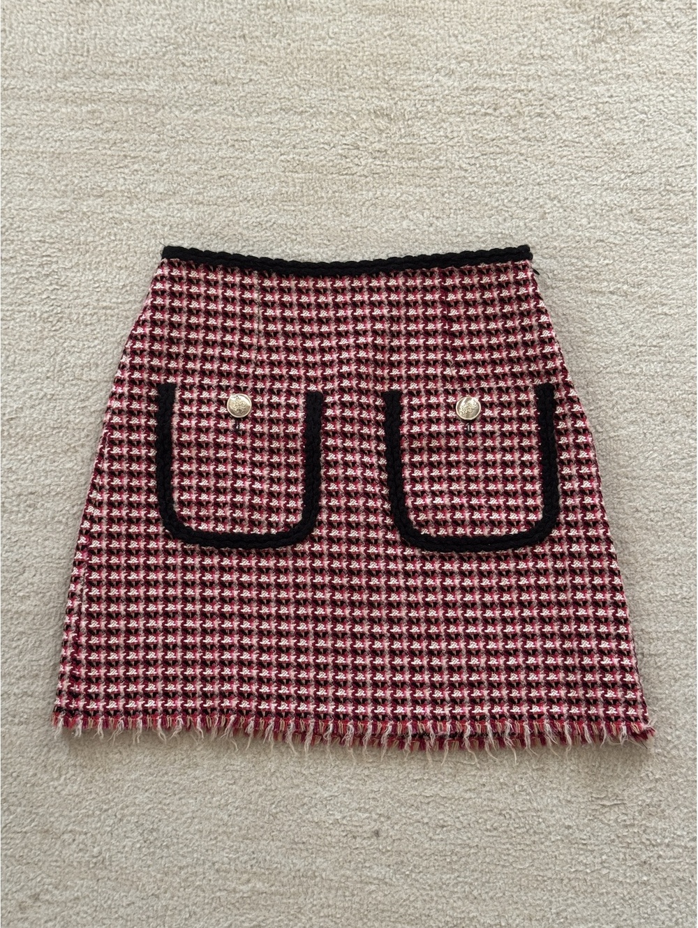 Maje Tweed Mini Skirt